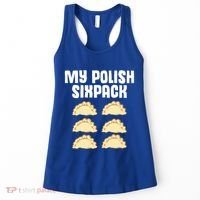 Polish Dumpling Joke Sixpack Pole Pun Polska Perogie Pierogi Cute Gift Women's Tank Top thumb 0
