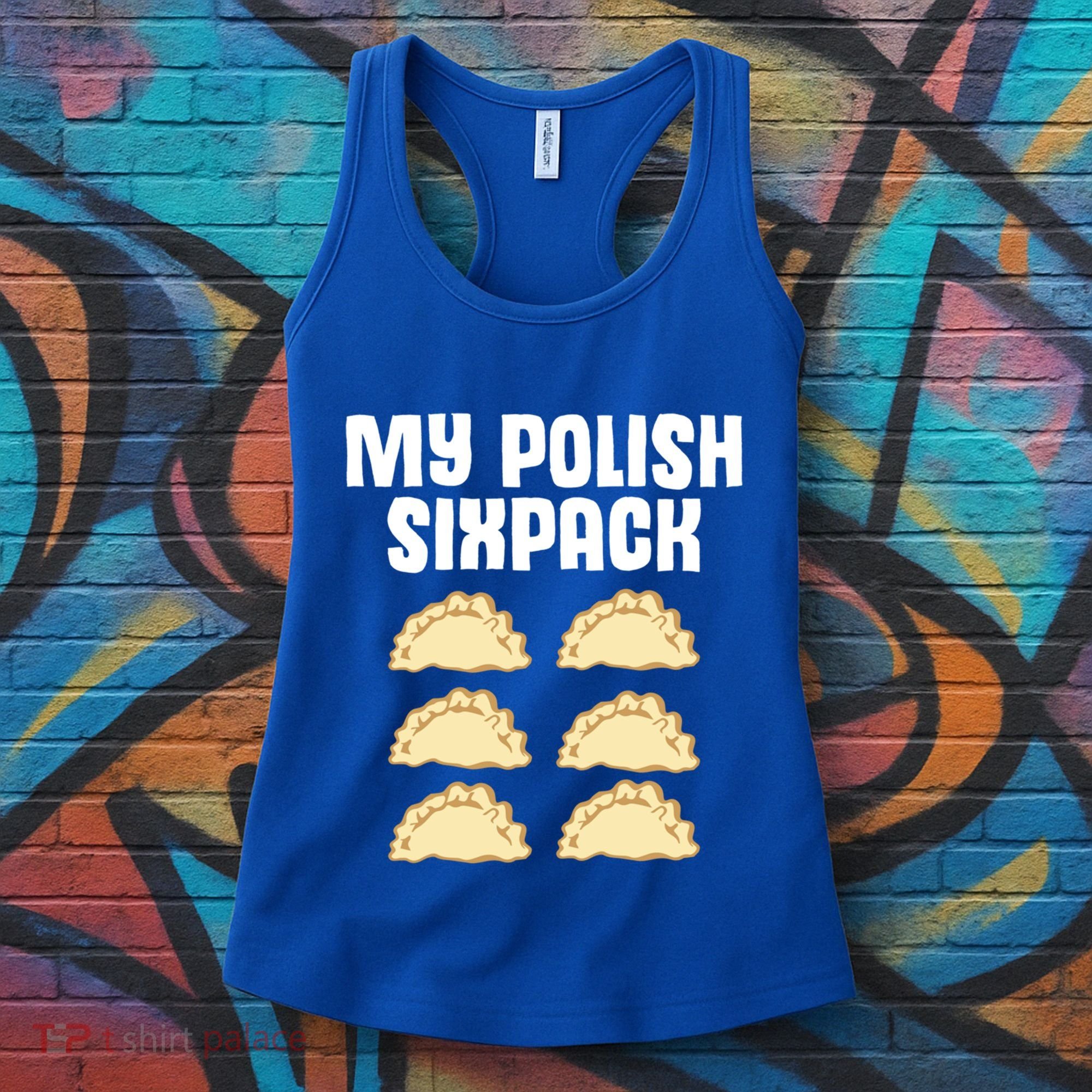 Polish Dumpling Joke Sixpack Pole Pun Polska Perogie Pierogi Cute Gift Women's Tank Top