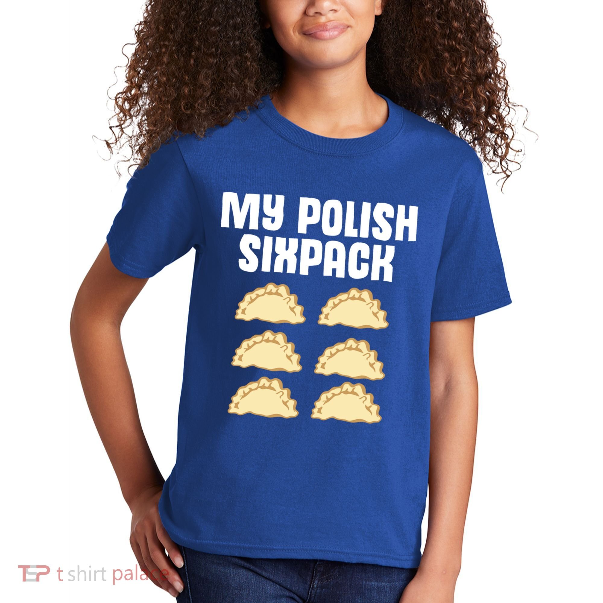 Polish Dumpling Joke Sixpack Pole Pun Polska Perogie Pierogi Cute Gift Kids T-Shirt