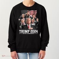 President Donald J Trump 2024 Never Surrender Women's Sweatshirt thumb 0