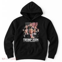 President Donald J Trump 2024 Never Surrender Hoodie thumb 0