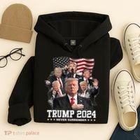 President Donald J Trump 2024 Never Surrender Hoodie thumb 4
