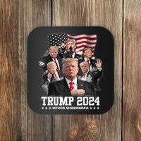 President Donald J Trump 2024 Never Surrender Coaster thumb 0