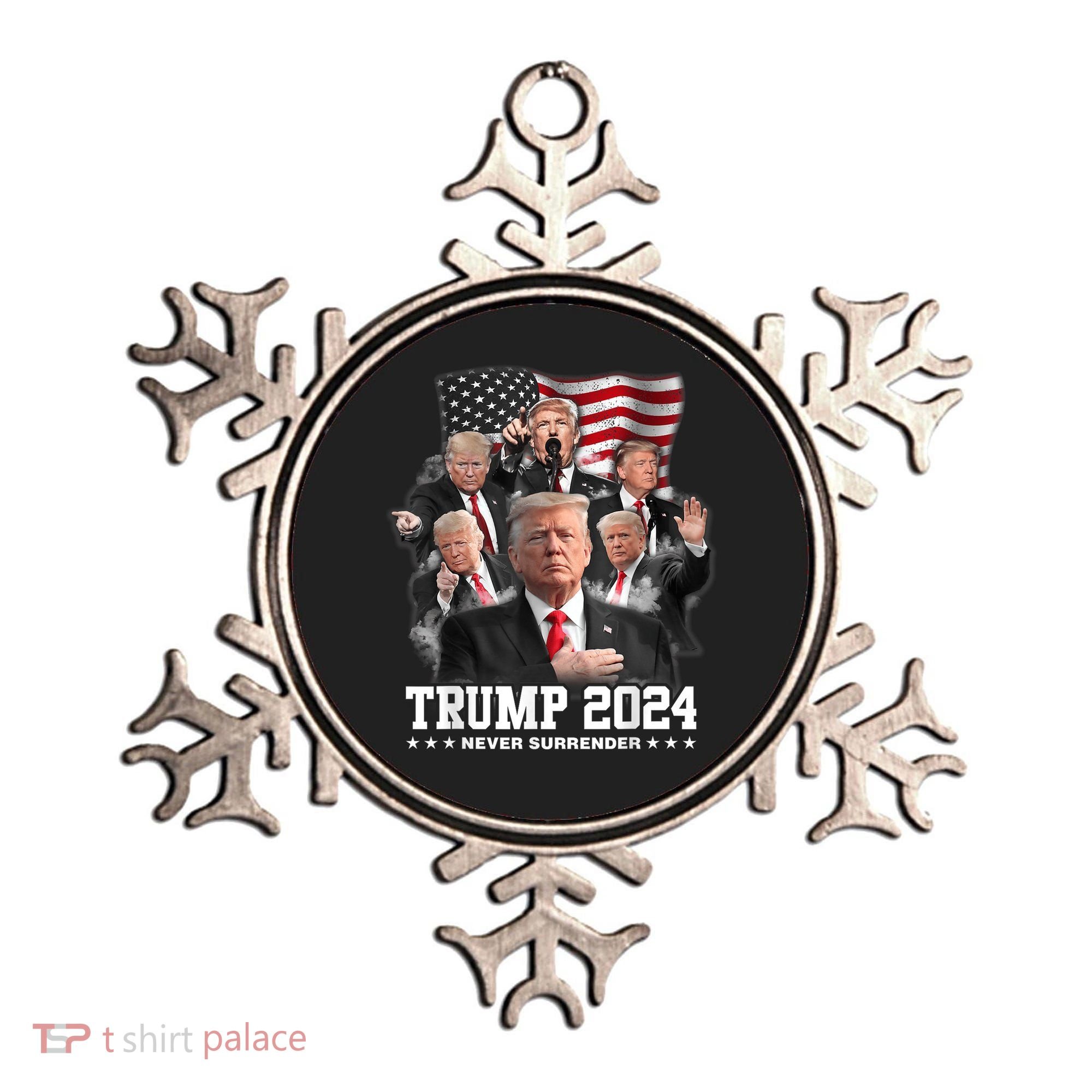 President Donald J Trump 2024 Never Surrender Ornament