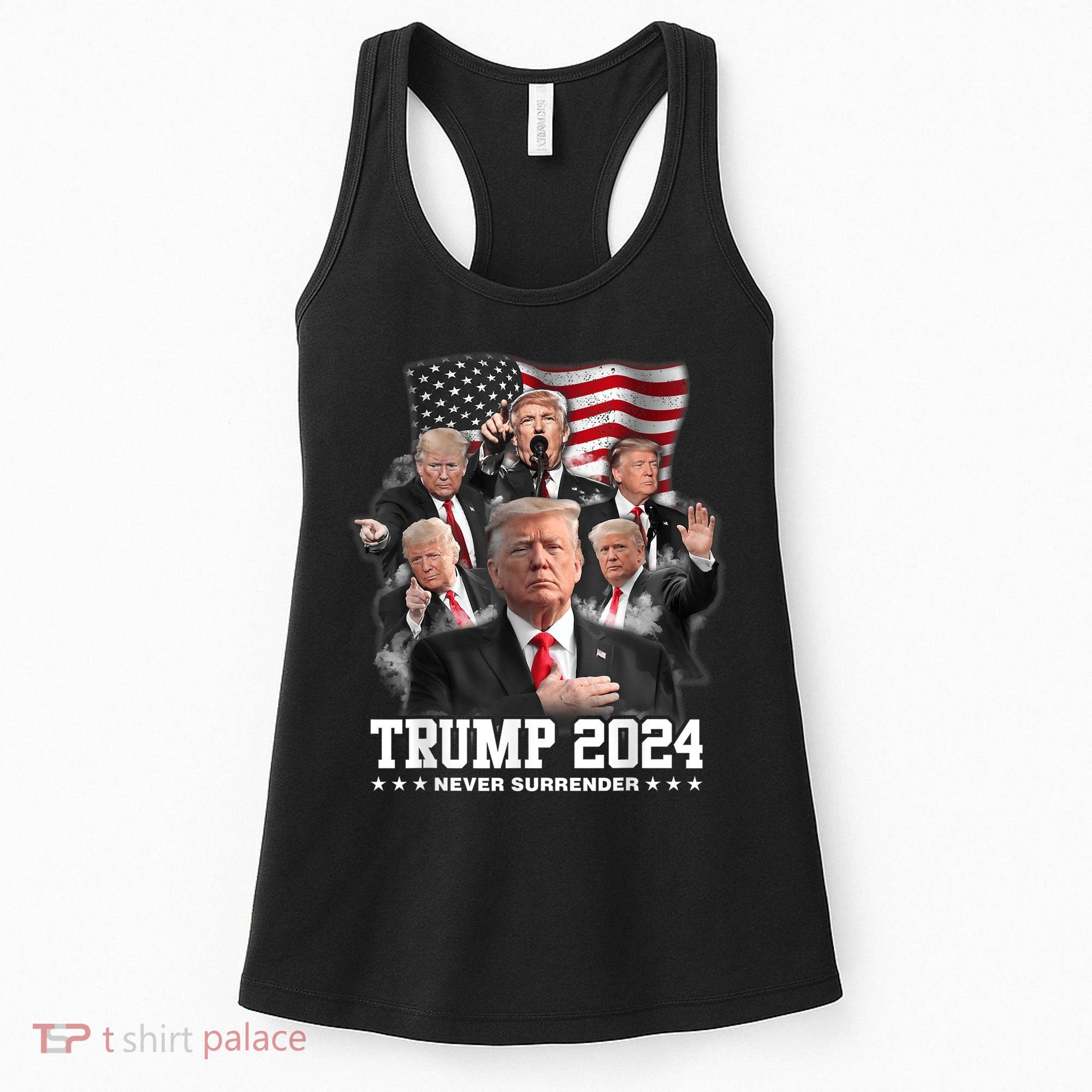 President Donald J Trump 2024 Never Surrender Women's Tank Top