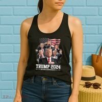 President Donald J Trump 2024 Never Surrender Women's Tank Top thumb 2