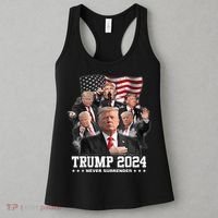 President Donald J Trump 2024 Never Surrender Women's Tank Top thumb 3
