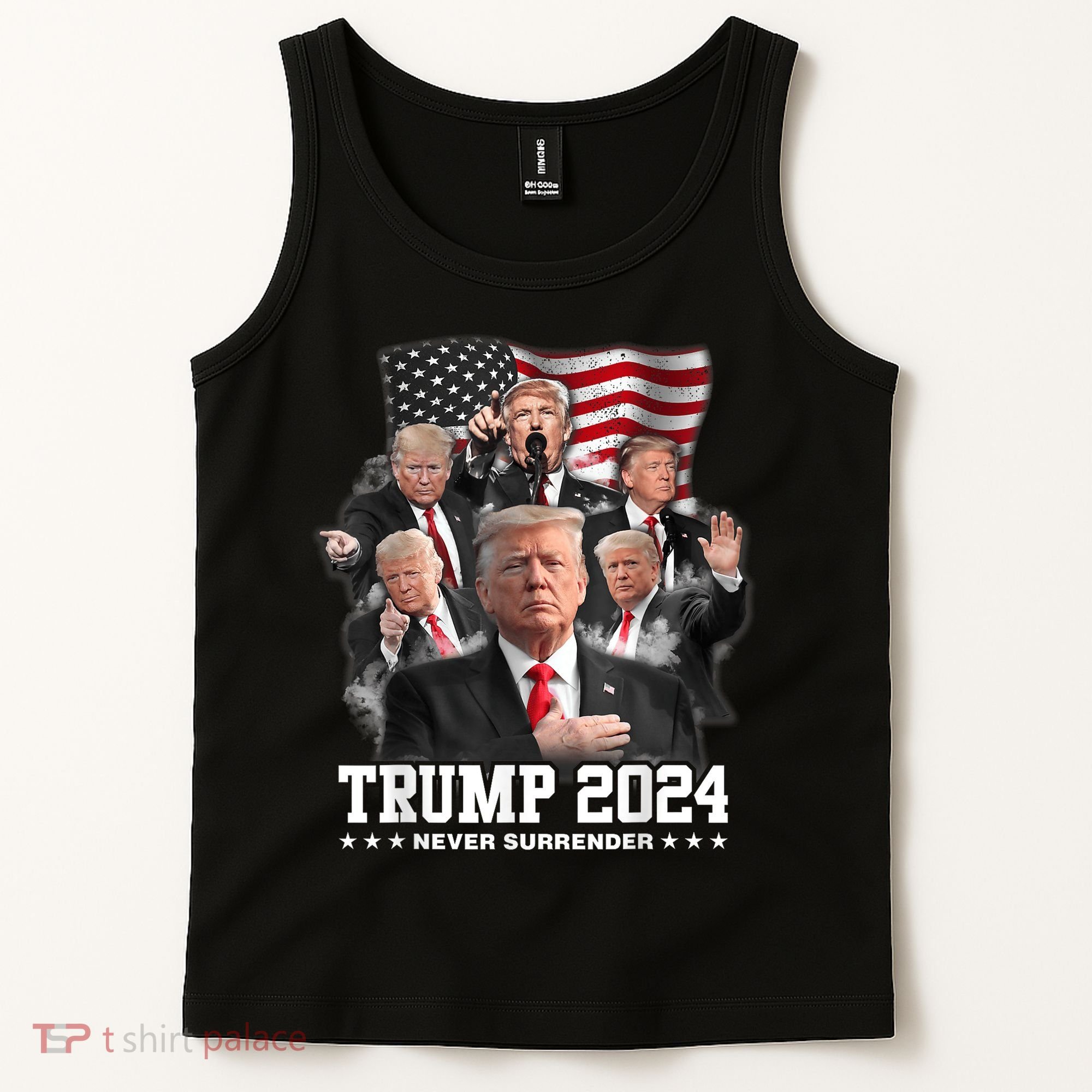 President Donald J Trump 2024 Never Surrender Tank Top