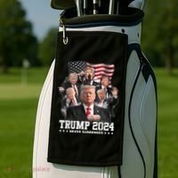 President Donald J Trump 2024 Never Surrender Golf Towel thumb 2
