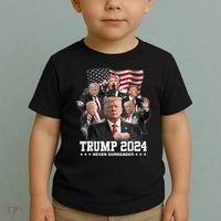 President Donald J Trump 2024 Never Surrender Toddler T-Shirt thumb 2