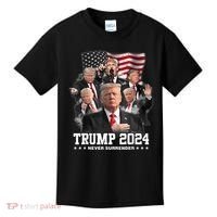 President Donald J Trump 2024 Never Surrender Kids T-Shirt thumb 0