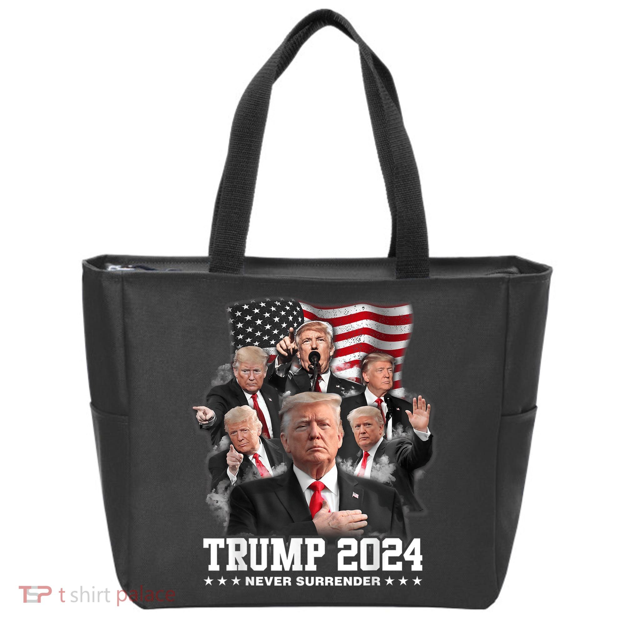 President Donald J Trump 2024 Never Surrender Tote Bag