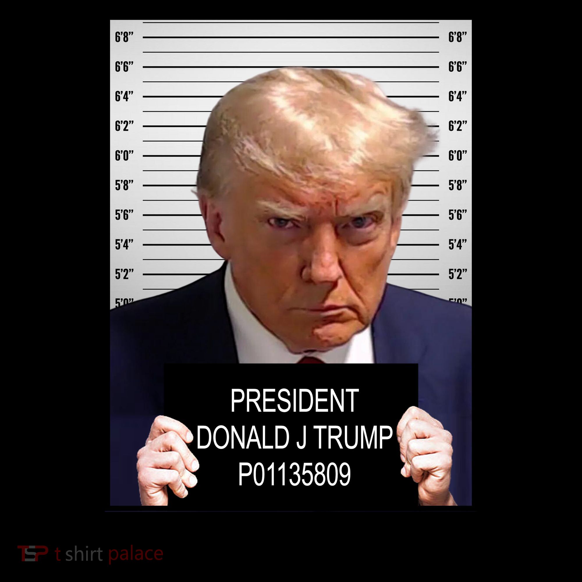 President Donald J Trump Mugshot Never Surrender Coffee Mug