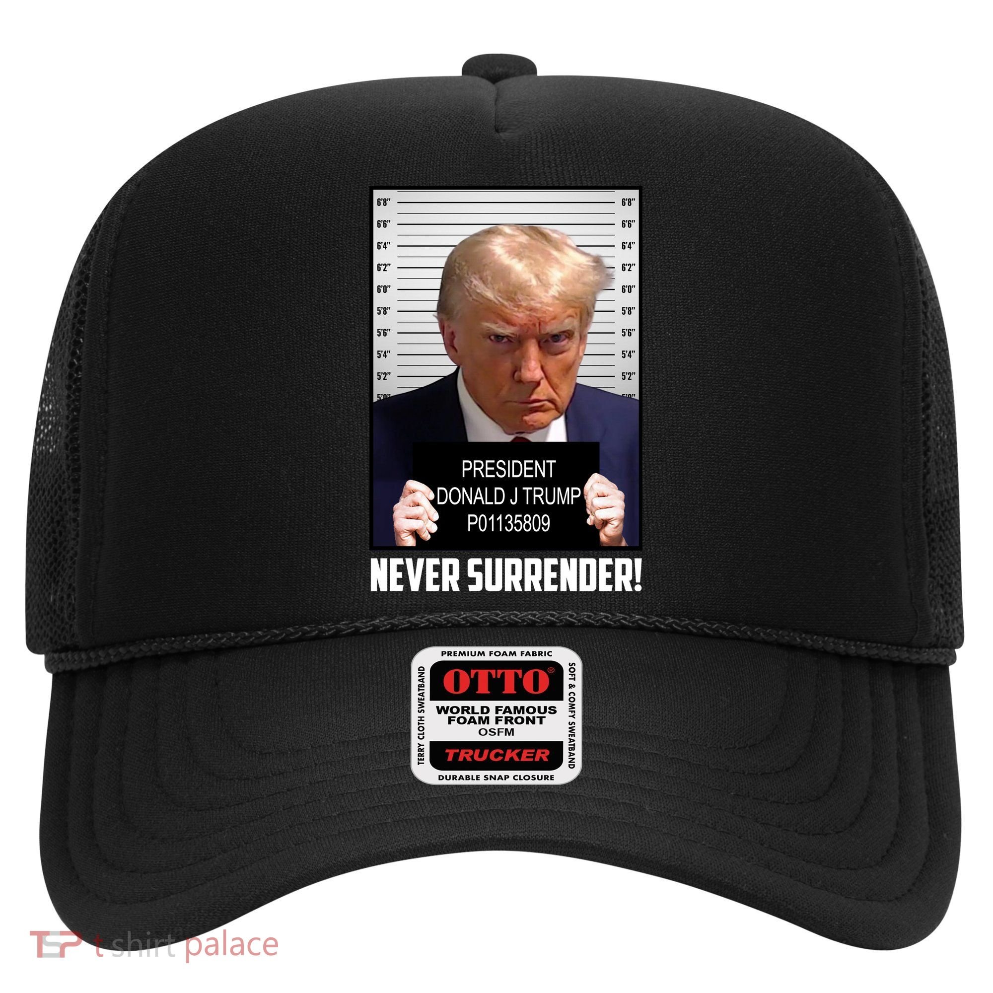 President Donald J Trump Mugshot Never Surrender Hat