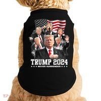 President Donald J Trump 2024 Never Surrender Doggie Tank thumb 0