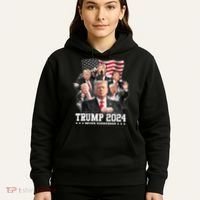 President Donald J Trump 2024 Never Surrender Hoodie thumb 5