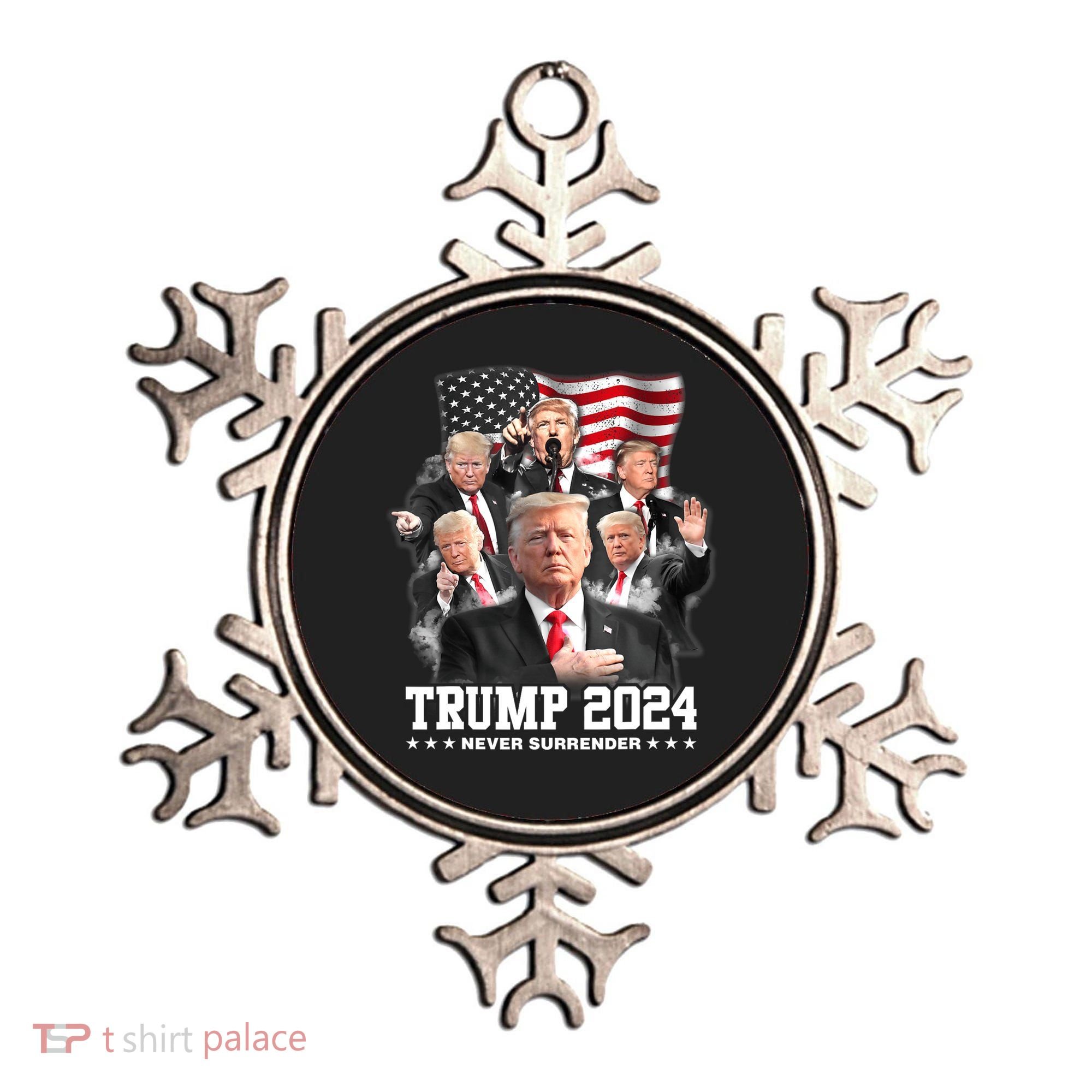 President Donald J Trump 2024 Never Surrender Ornament
