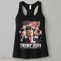 President Donald J Trump 2024 Never Surrender Women's Tank Top thumb 3