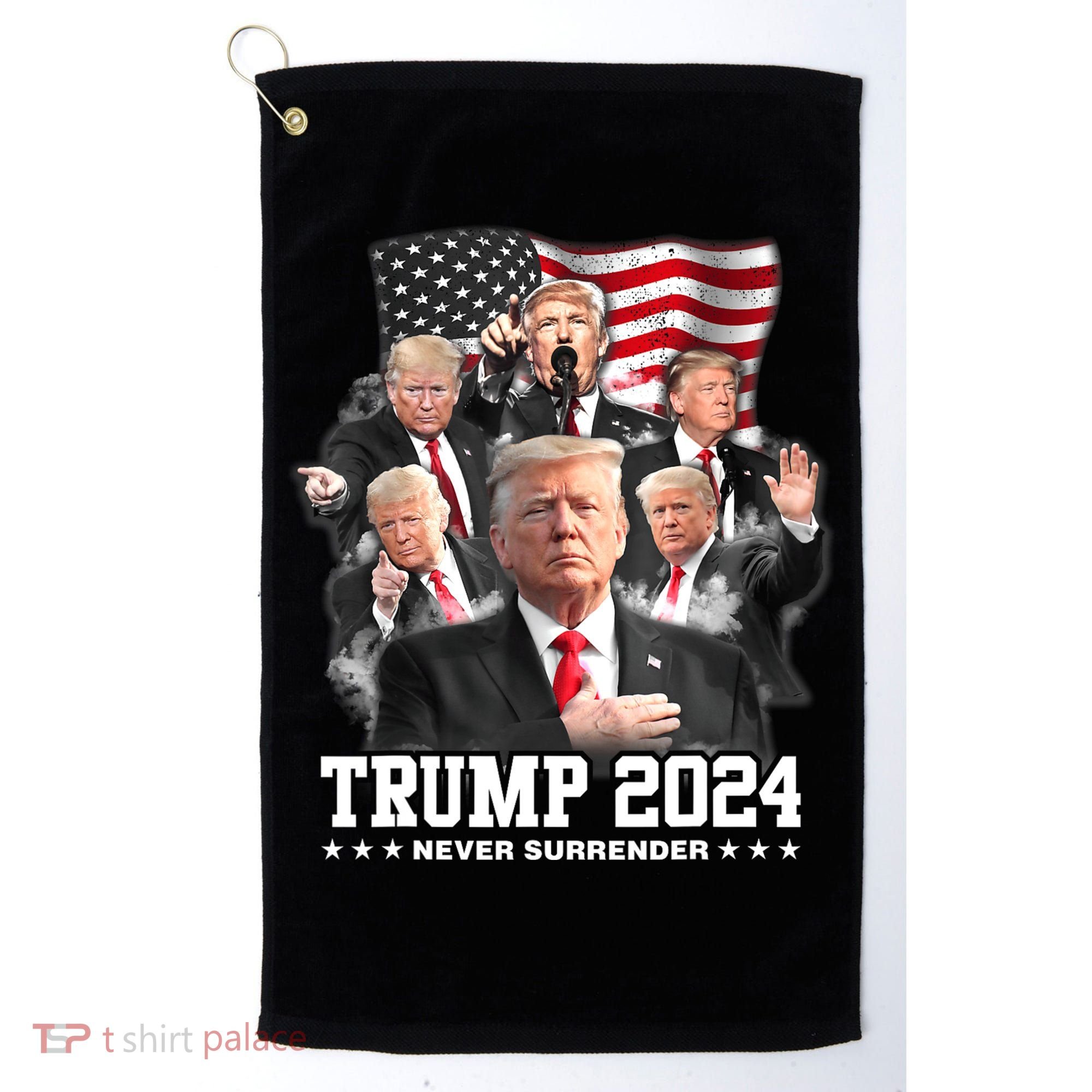 President Donald J Trump 2024 Never Surrender Golf Towel