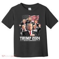 President Donald J Trump 2024 Never Surrender Toddler T-Shirt thumb 0
