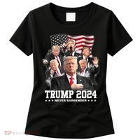 President Donald J Trump 2024 Never Surrender Women's T-Shirt thumb 0