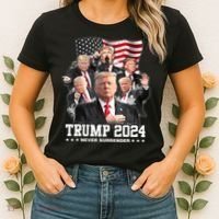 President Donald J Trump 2024 Never Surrender Women's T-Shirt thumb 2