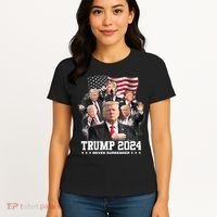 President Donald J Trump 2024 Never Surrender Women's T-Shirt thumb 4