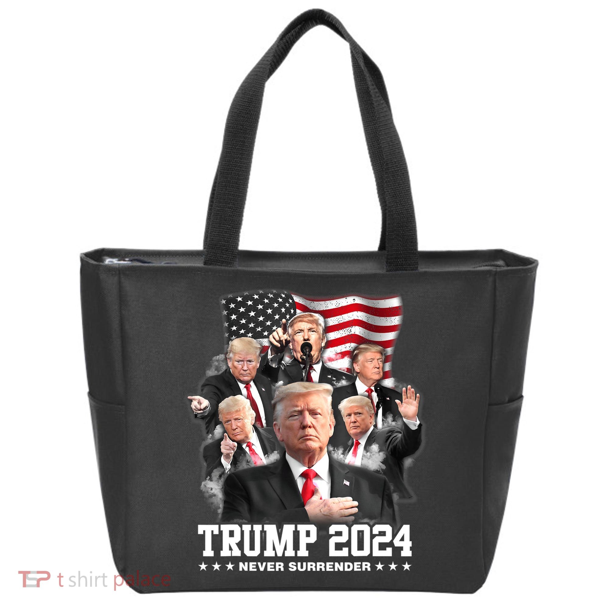 President Donald J Trump 2024 Never Surrender Tote Bag