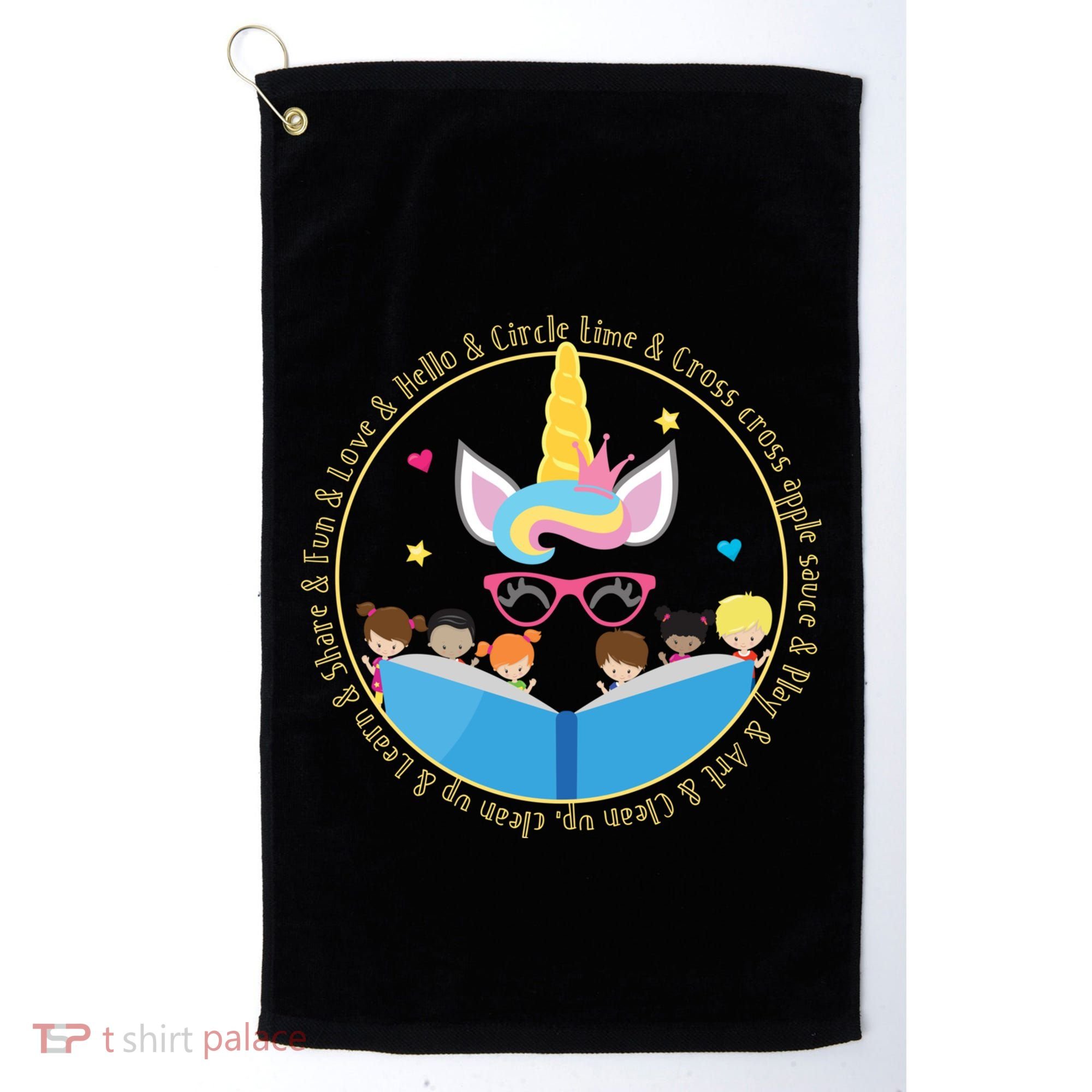 PreSchool Daycare Kindergarten Teacher Unicorn Gift Golf Towel