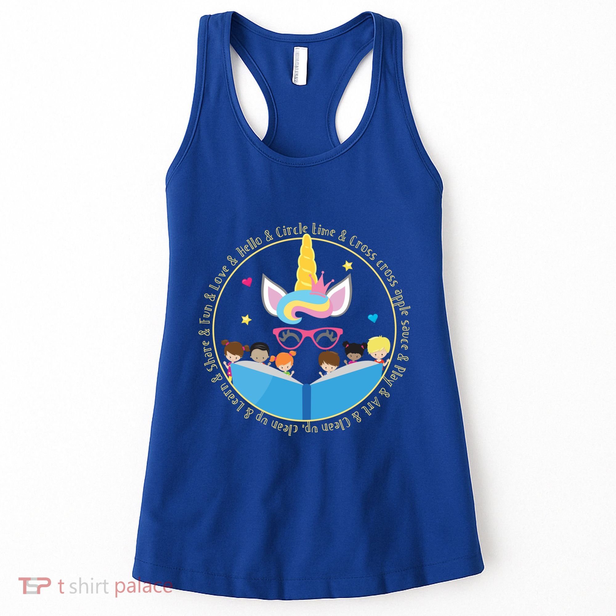 PreSchool Daycare Kindergarten Teacher Unicorn Gift Women's Tank Top