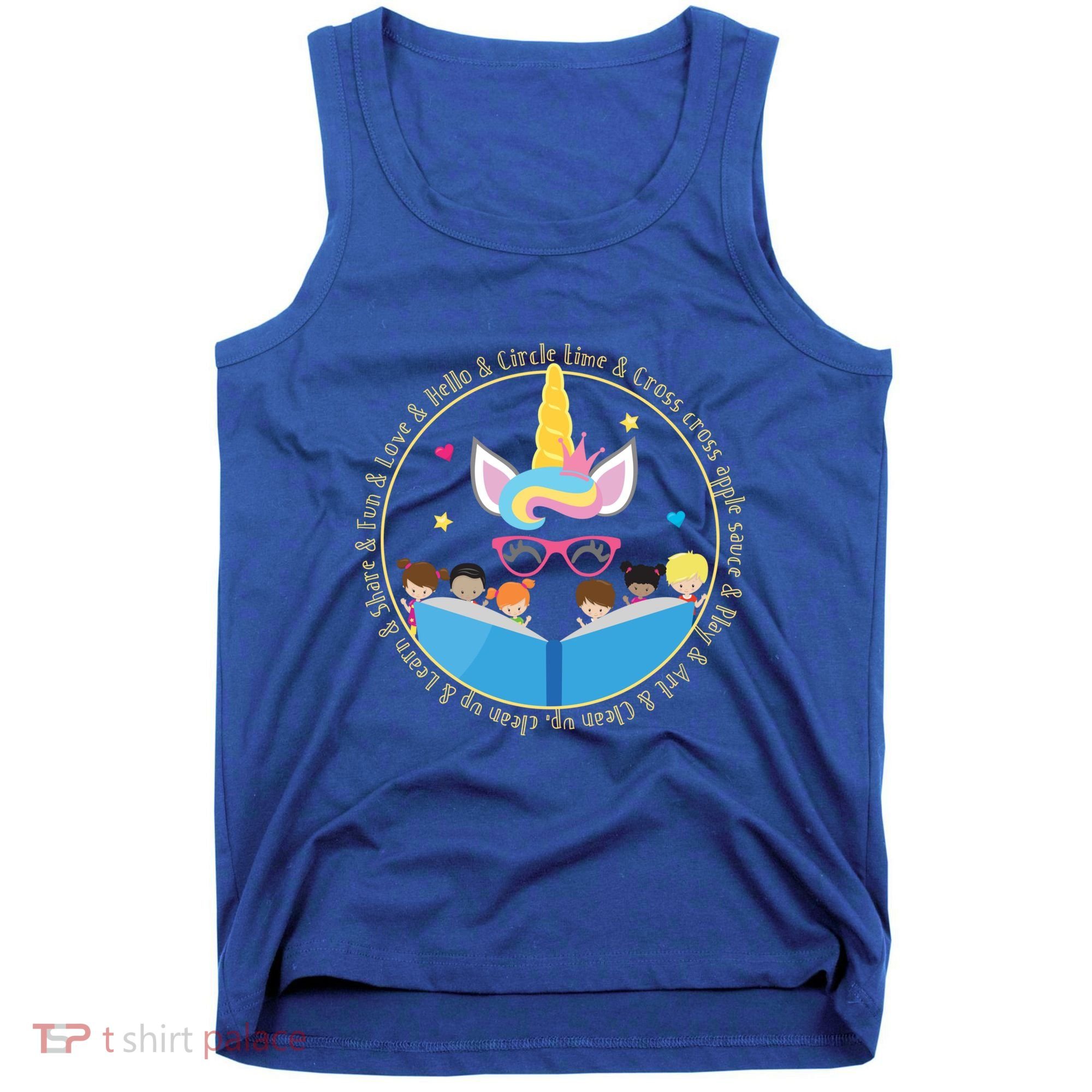 PreSchool Daycare Kindergarten Teacher Unicorn Gift Tank Top
