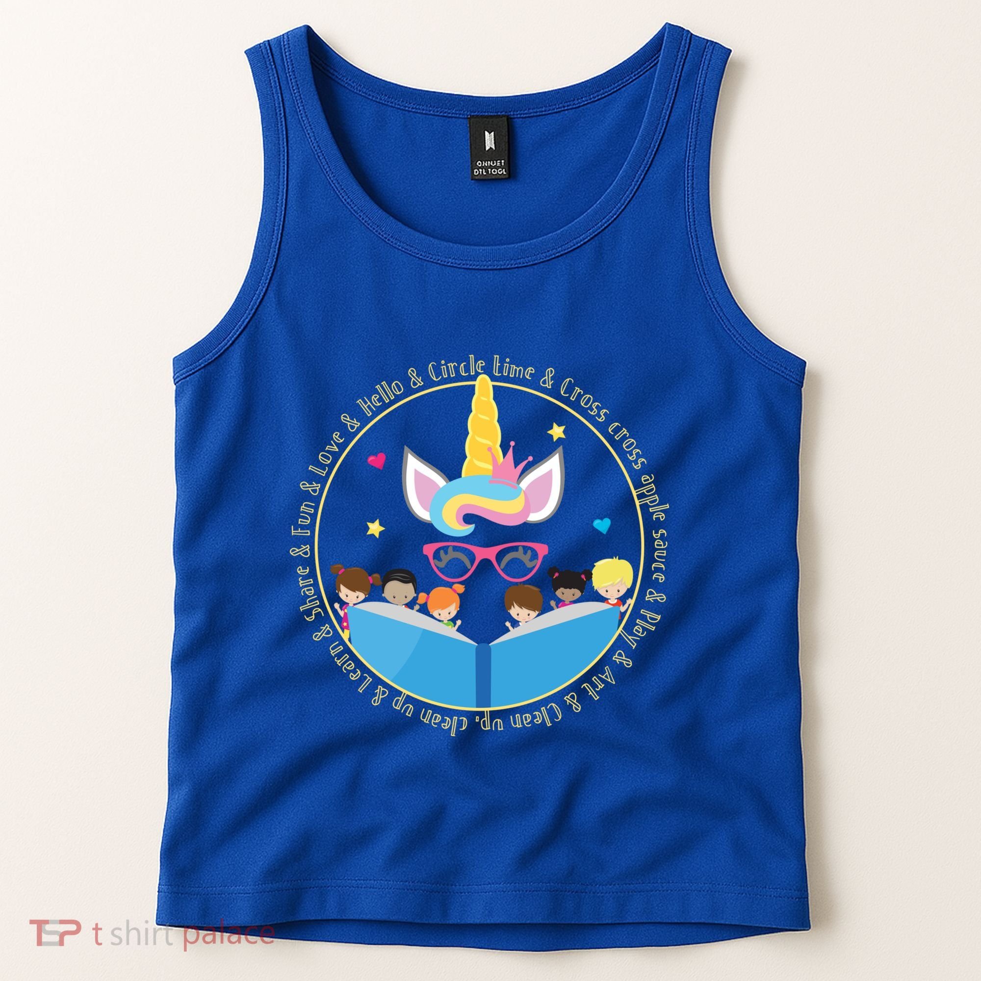 PreSchool Daycare Kindergarten Teacher Unicorn Gift Tank Top