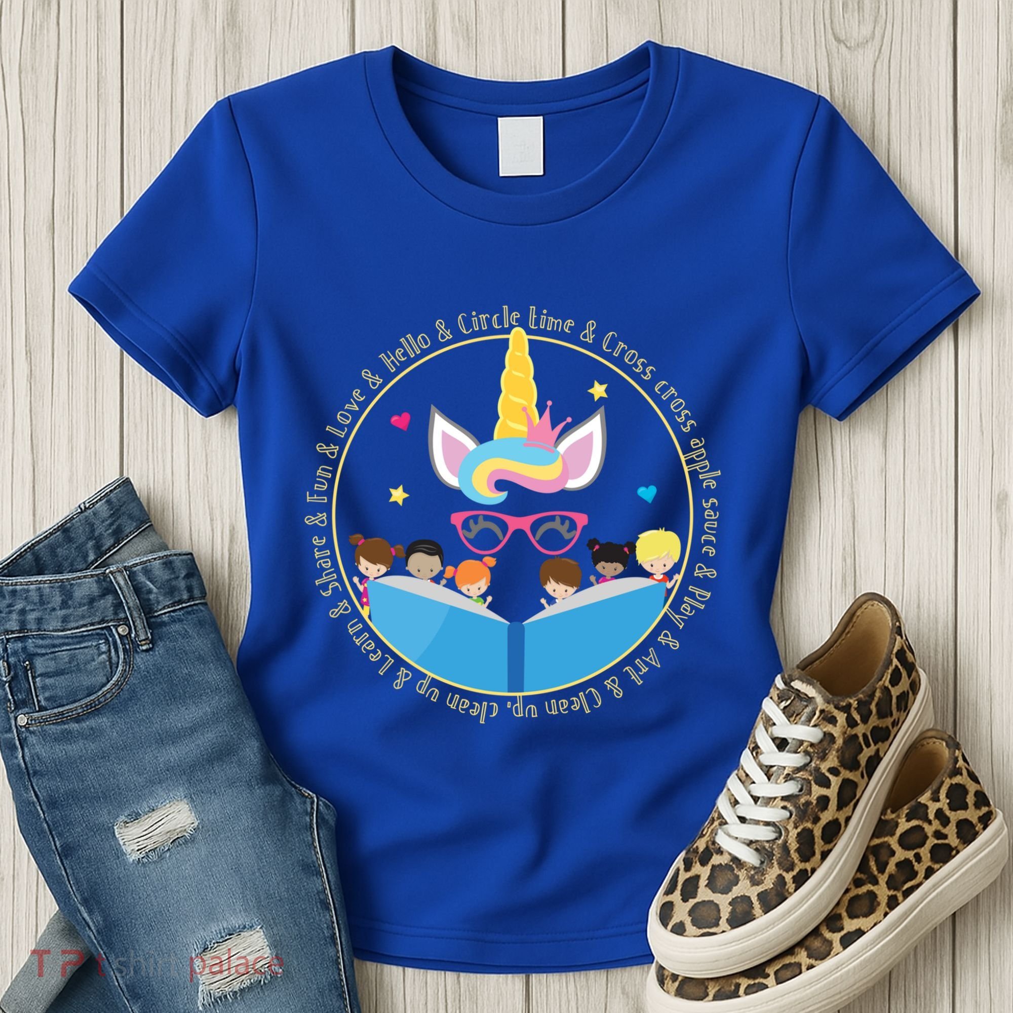 PreSchool Daycare Kindergarten Teacher Unicorn Gift Women's T-Shirt