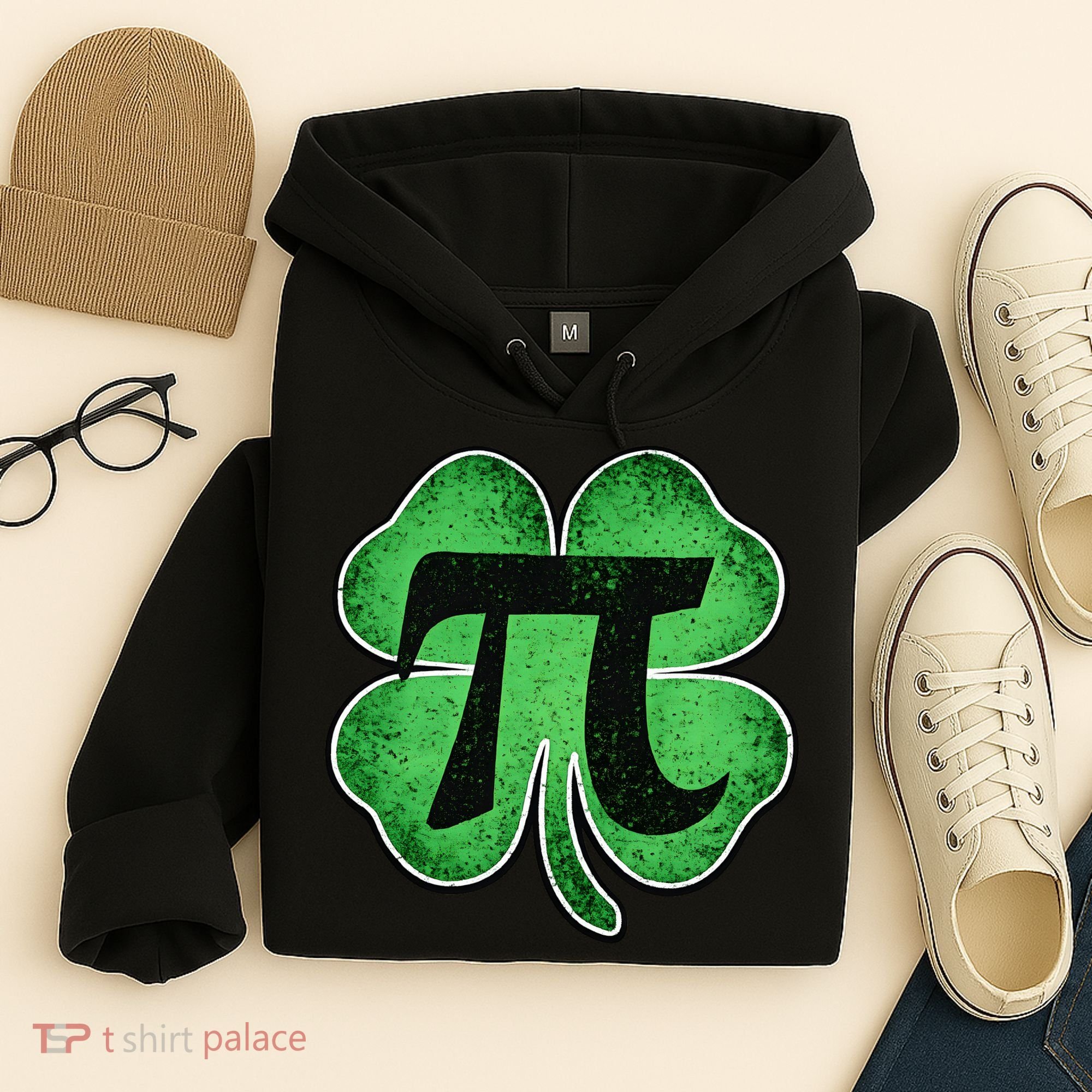 Pi Day Lucky Irish Clover 3.14 St Patrick's Day Hoodie