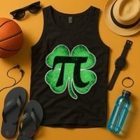 Pi Day Lucky Irish Clover 3.14 St Patrick's Day Tank Top thumb 4