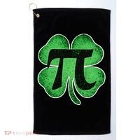 Pi Day Lucky Irish Clover 3.14 St Patrick's Day Golf Towel thumb 0