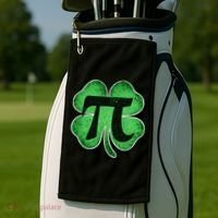 Pi Day Lucky Irish Clover 3.14 St Patrick's Day Golf Towel thumb 2