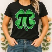 Pi Day Lucky Irish Clover 3.14 St Patrick's Day Women's T-Shirt thumb 2