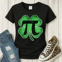 Pi Day Lucky Irish Clover 3.14 St Patrick's Day Women's T-Shirt thumb 3