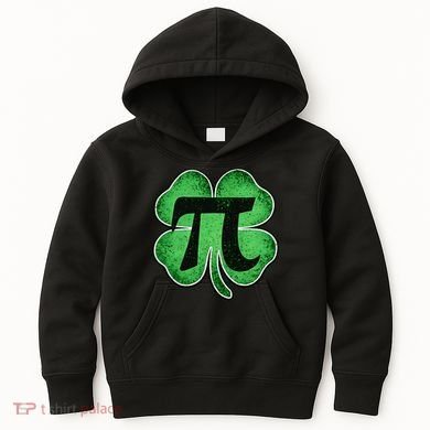 Pi Day Lucky Irish Clover 3.14 St Patrick's Day Kids Hoodie