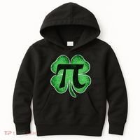 Pi Day Lucky Irish Clover 3.14 St Patrick's Day Kids Hoodie thumb 0