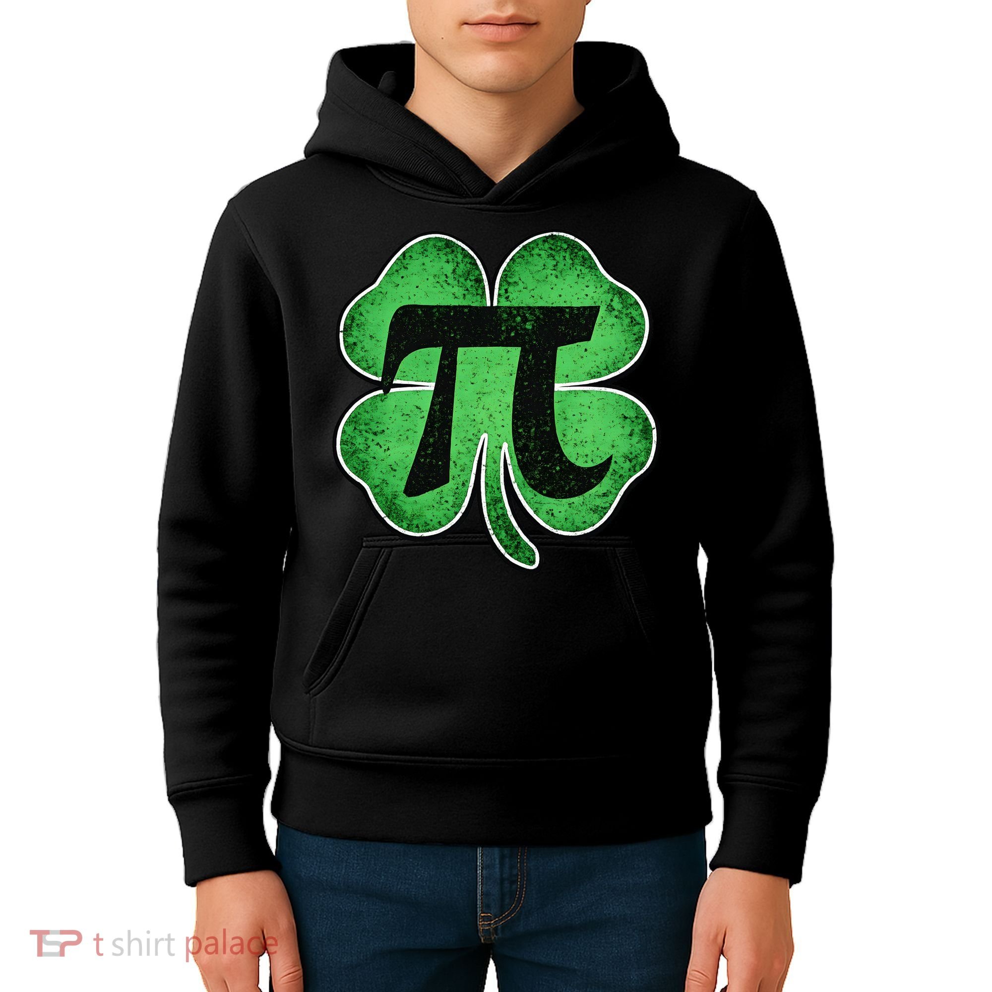 Pi Day Lucky Irish Clover 3.14 St Patrick's Day Kids Hoodie