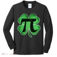 Pi Day Lucky Irish Clover 3.14 St Patrick's Day Kids Long Sleeve Shirt thumb 0