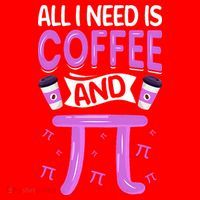Pi Day Live All I need is Coffee and PI Math 14 March Nerd Santa Hat thumb 1