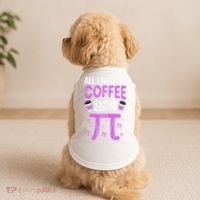 Pi Day Live All I need is Coffee and PI Math 14 March Nerd Doggie Tank thumb 2