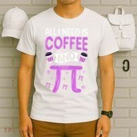 Pi Day Live All I need is Coffee and PI Math 14 March Nerd T-Shirt thumb 6
