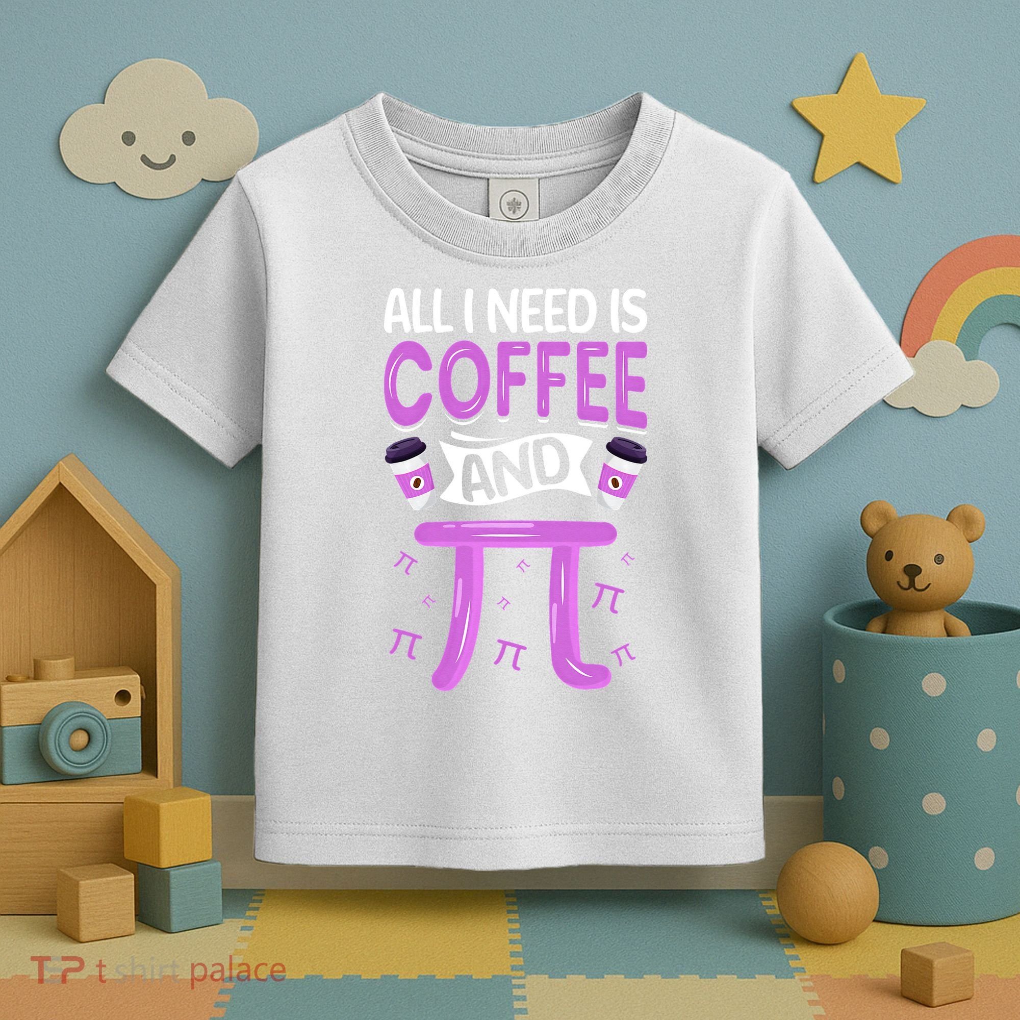 Pi Day Live All I need is Coffee and PI Math 14 March Nerd Toddler T-Shirt