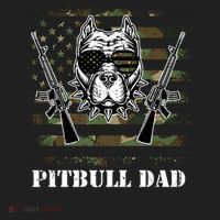 Pitbull Dad Like A Regular Dad But Cooler Guns American Flag Cute Gift Women's Sweatshirt thumb 2