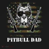 Pitbull Dad Like A Regular Dad But Cooler Guns American Flag Cute Gift Women's Hoodie thumb 2