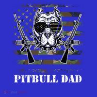 Pitbull Dad Like A Regular Dad But Cooler Guns American Flag Cute Gift Women's Tank Top thumb 5